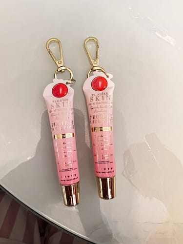Customer photo of two lip care keyrings
