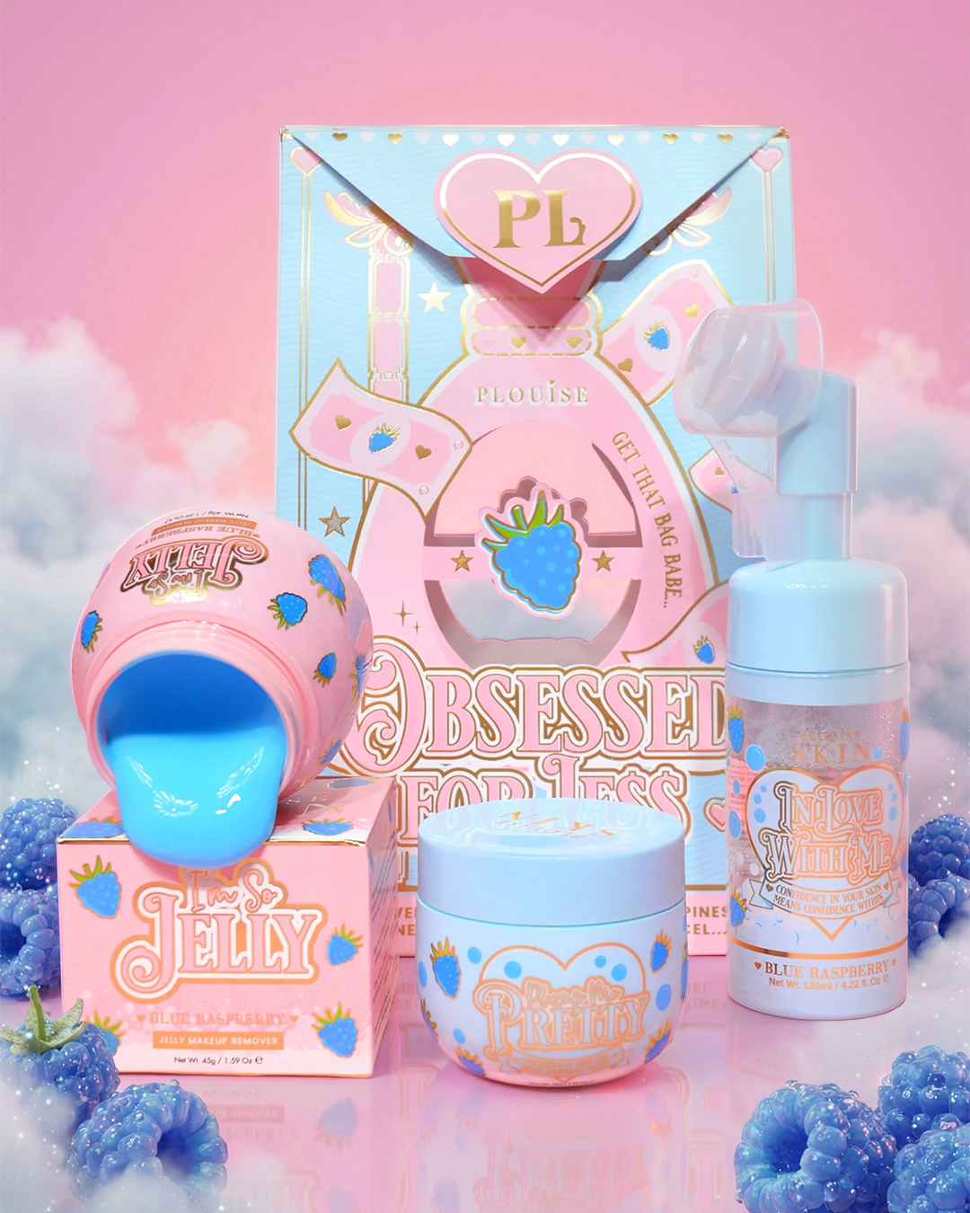 Three-piece cleanse and moisturise skincare set