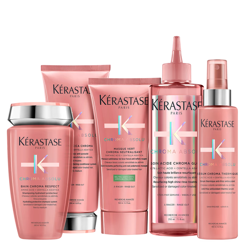 Kérastase Chroma Absolu complete kit with five products for colour-treated hair